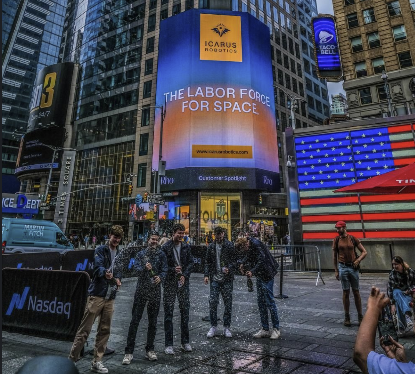 Icarus Robotics at Times Square